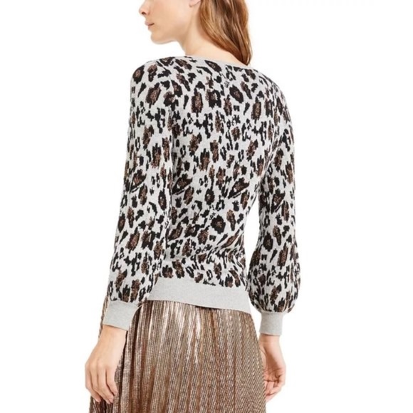 Alfani Metallic Animal-Print Sweater - Picture 4 of 4